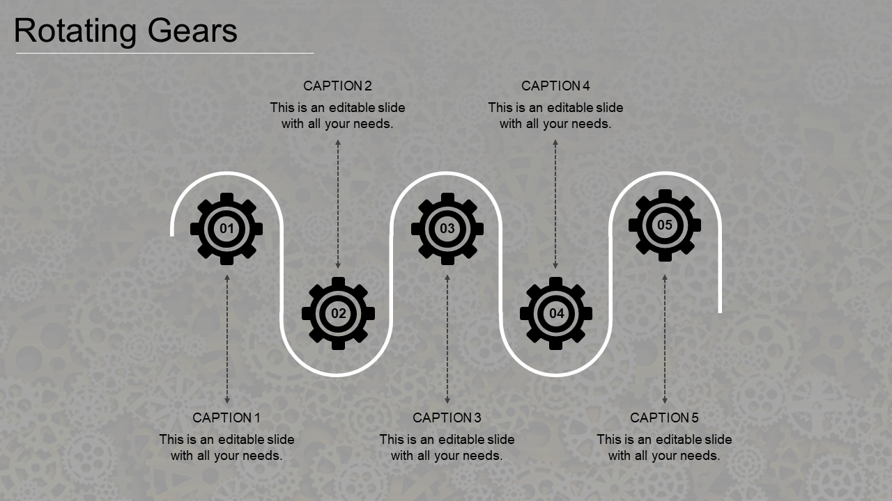 Rotating Gears in PowerPoint Template and Google Slides